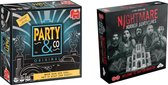 Spellenset - Bordspel - 2 Stuks - Party & Co & Nightmare Horror Adventures