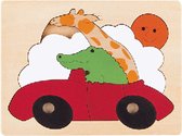Hape Puzzel Sportwagen - 10 stukjes