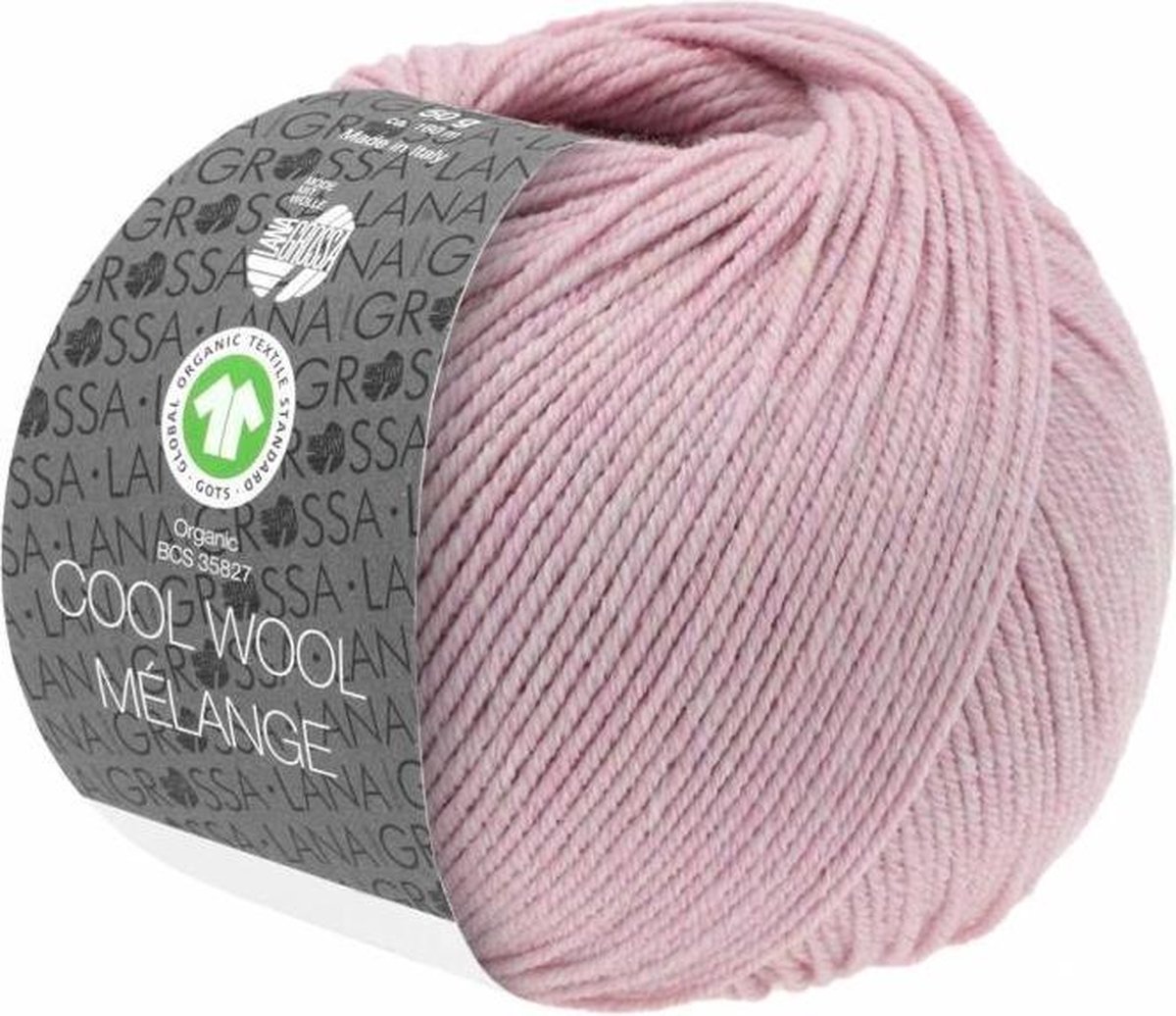 Cool Wool Melange GOTS 0117 Kleur: Lila roze gevlekt