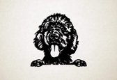 Wanddecoratie - Hond - Labradoodle 2 - XS - 25x26cm - Zwart - muurdecoratie - Line Art