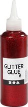 Glitterlijm. rood. 118 ml/ 1 fles
