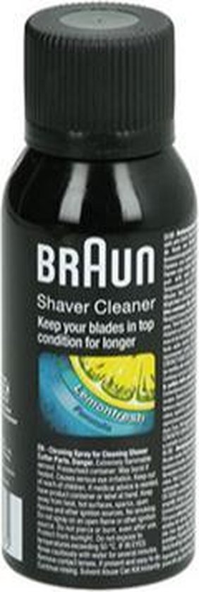 Braun Cleaner Shaver Cleaning Spray Nettoyant pour rasoir Original 100 ml  Nettoyant... | bol.com