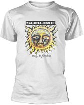 Sublime Heren Tshirt -L- 40Oz To Freedom Wit