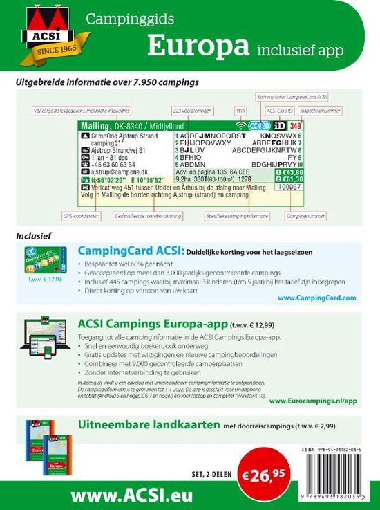 ACSI Campinggids  -   ACSI Campinggids Europa + app 2021 - Acsi