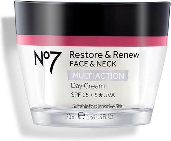 No7 Restore & Renew Face & Neck Multi Action Dagcrème | bol