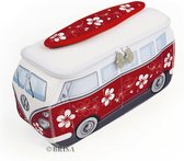 Volkswagen Campervan; T1 bus toilettas- Kleur - Flower Red Rood