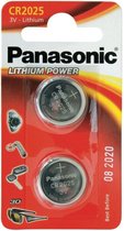 Panasonic CR2025 - EP/2B Lithium knoopcelbatterij - 2 stuks