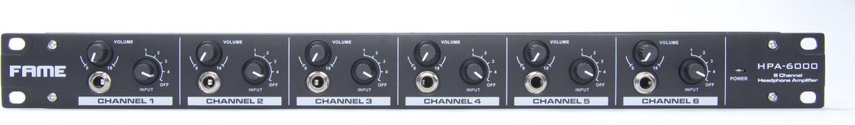 Fame HPA-6000 6-kanaal koptelefoonversterker - Koptelefoon versterker