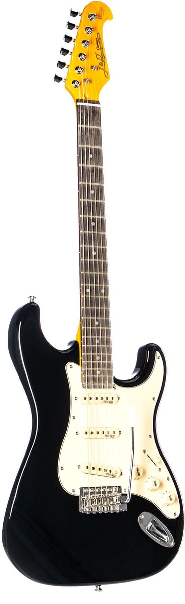 J & D ST Vintage BK zwart - ST-Style elektrische gitaar