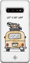 Samsung S10 Plus hoesje siliconen - Let's get lost | Samsung Galaxy S10 Plus case | multi | TPU backcover transparant