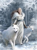 3d poster - Anne Stokes - Wolf - Winter Guardian