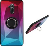 BackCover met Ring - Telefoonhoesje - Hoesje Aurora voor Huawei Mate 20 Lite Roze - Blauw