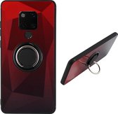 BackCover met Ring - Telefoonhoesje - Hoesje Aurora voor Huawei Mate 20 - Rood Zwart