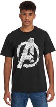 Marvel The Avengers Heren Tshirt -M- Logo Zwart