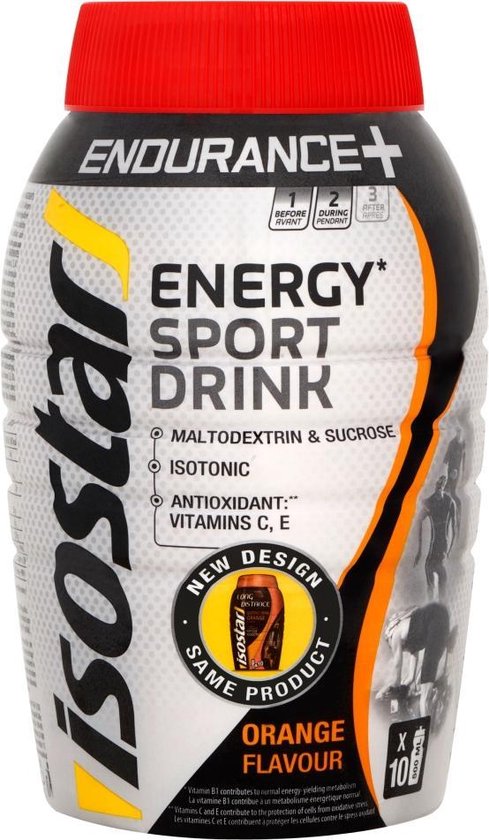 Isostar Long Energy Poeder - Sportdrank met Toegevoegde Vitamine B1, C en E - Orange - 790 gram