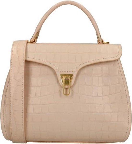 Coccinelle Sac port paule Marvin Croco Cuir beige bol