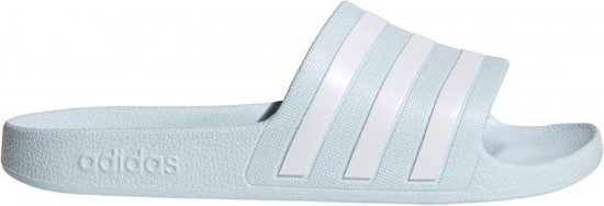 adidas Slippers - Maat 40.5 - Unisex - lichtblauw - wit | bol.com