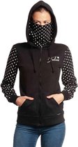 Pussy Deluxe Vest met capuchon -XS- Stay Safe Dotties Mask Zwart