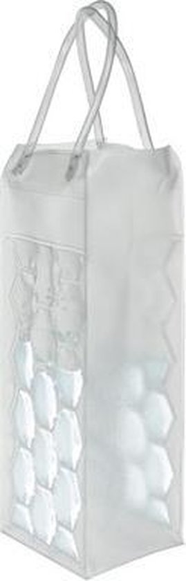 Kapitein Brie van Blazen Wijnkoeler zak - Drankkoeler - Transparant liquid - 10.5x9.7xh24.5-38cm -  PVC | bol.com