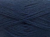 Acryl wol garen blauw marine kopen – haken of breien op pendikte 5 mm. - 4 bollen van breigaren 100gram pakket