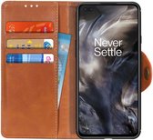 OnePlus Nord Portemonnee Bookcase Hoesje Bruin