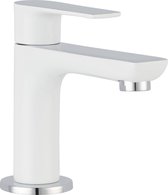 Saqu Design Collection 300 Fonteinkraan - 12.70 cm - Wit/chroom - Toiletkraan - Koudwaterkraan - WC Kraan