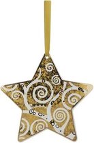 Goebel® - Gustav Klimt | Kersthanger "De levensboom goud-wit" | Ornament, Porselein, 17cm, echt goud
