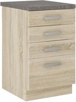 LASSEN Keukenkast L 40 cm inclusief werkblad - Decor sonoma eik
