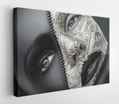 Onlinecanvas - Schilderij - Creative Make-up Art Horizontal Horizontal - Multicolor - 30 X 40 Cm