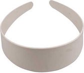 Plastic haarband, b: 48 mm, wit, 20stuks