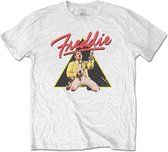 Tshirt Homme Queen -M- Freddie Mercury Triangle Wit