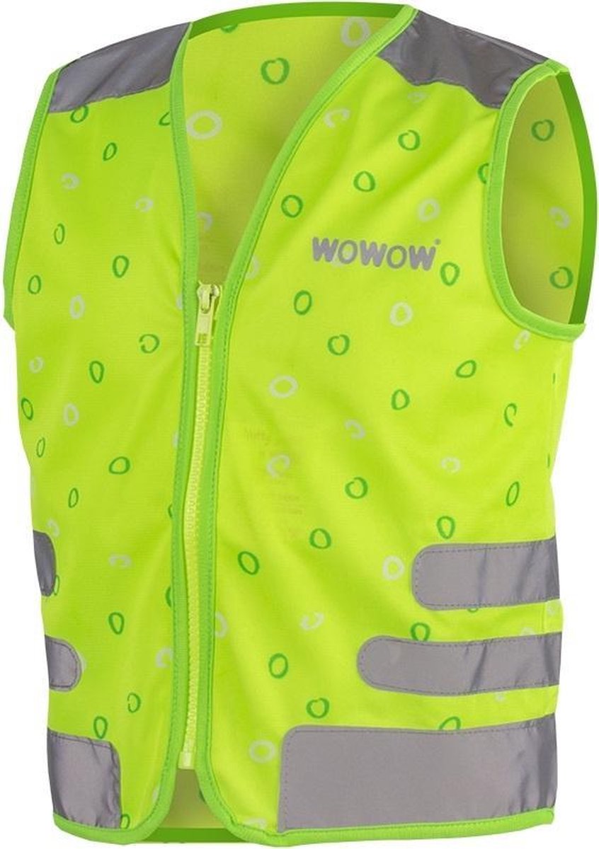 Gilet de sécurité enfant à vélo haute visibilité vert Wowow