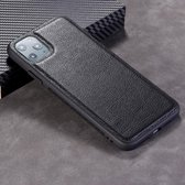 iPhone 12 / iPhone 12 Pro - Black Leather cover / case / hoesje