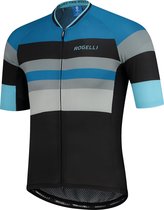 Rogelli Wielershirt KM Peak Zwart/Blauw S