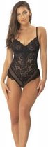 Bundle - OhLaLa Cheri - Kanten Body Met Opvallende Achterkant - Zwart Large met glijmiddel