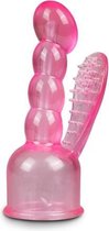 Bundle - Easytoys Wand Collection - Rabbit Attachment - Roze met glijmiddel