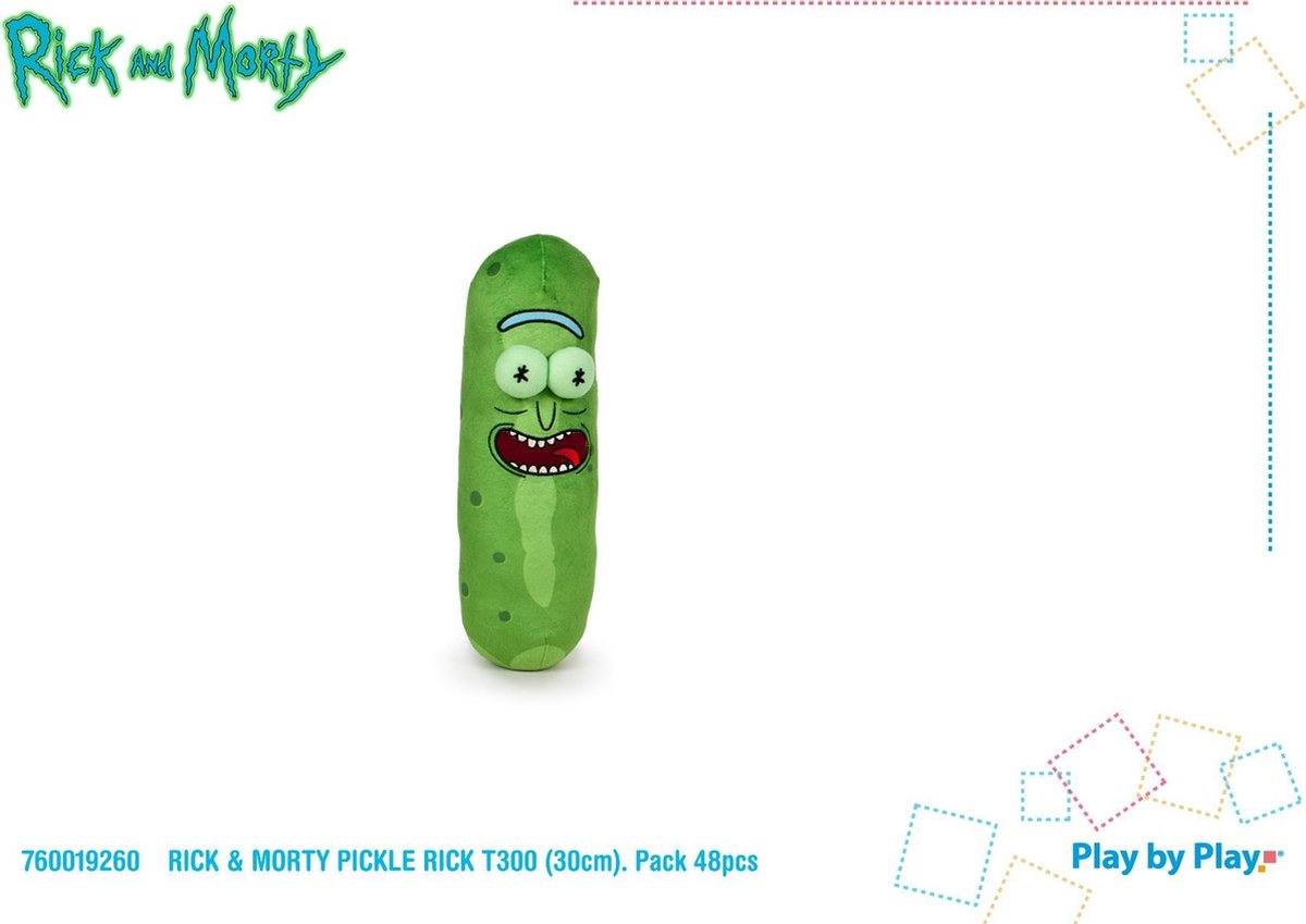 Rick Morty Pickle Rick Soft Plush 30 cm bol