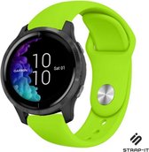 Siliconen Smartwatch bandje - Geschikt voor  Garmin Venu sport band - lichtgroen - Strap-it Horlogeband / Polsband / Armband