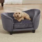 ENCHANTED PET | Enchanted Hondenmand Sofa Ultra Pluche Snuggle Donkergrijs