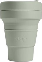 Stojo - Pocket Cup - Koffie / Theebeker - 355 ml - Herbruikbaar - Opvouwbaar - Sage