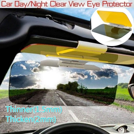 2 in 1 HD Auto Anti-Glare Oogverblindende bril Nachtzicht Rijden Spiegel  Zonnekleppen