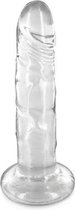 Pure Jelly L - Realistische Dildo met Zuignap - 18 x 3.5cm - Transparant