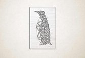 Line Art - Pinguin vierkant - M - 90x55cm - EssenhoutWit - geometrische wanddecoratie