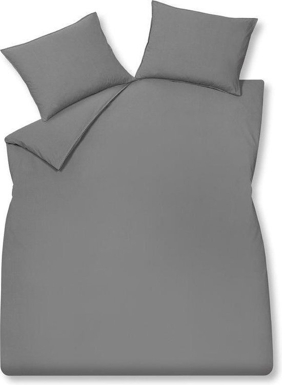 Dekbedovertrek - Washed cotton Eenpersoons 140x220cm - grey 11