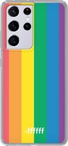6F hoesje - geschikt voor Samsung Galaxy S21 Ultra -  Transparant TPU Case - #LGBT #ffffff
