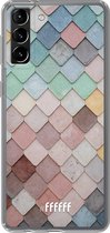 6F hoesje - geschikt voor Samsung Galaxy S21 Plus -  Transparant TPU Case - Colour Tiles #ffffff