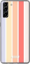 6F hoesje - geschikt voor Samsung Galaxy S21 -  Transparant TPU Case - Vertical Pastel Party #ffffff