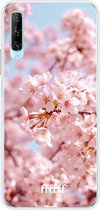 6F hoesje - geschikt voor Honor 9X Pro -  Transparant TPU Case - Cherry Blossom #ffffff