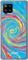 6F hoesje - geschikt voor Samsung Galaxy A42 -  Transparant TPU Case - Swirl Tie Dye #ffffff
