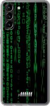 6F hoesje - geschikt voor Samsung Galaxy S21 Plus -  Transparant TPU Case - Hacking The Matrix #ffffff